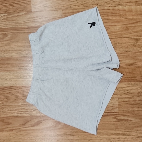 pacsun grey cutoff playboy bunny sweat shorts size small - Picture 1 of 7